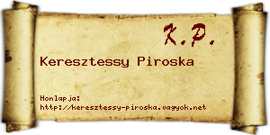 Keresztessy Piroska névjegykártya