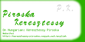 piroska keresztessy business card